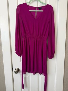 Express Fuchsia/Pink Sleeveless Dress Top